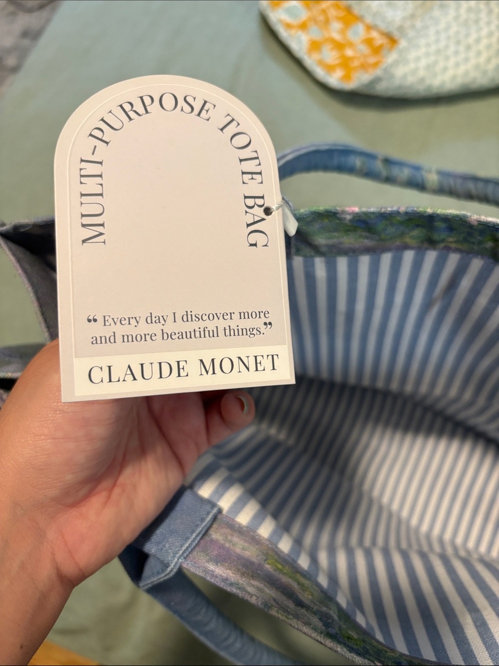 Claude Monet Water Lilies Canvas Tote Bag Museum MET Phillips Collection NWT - Picture 6 of 8